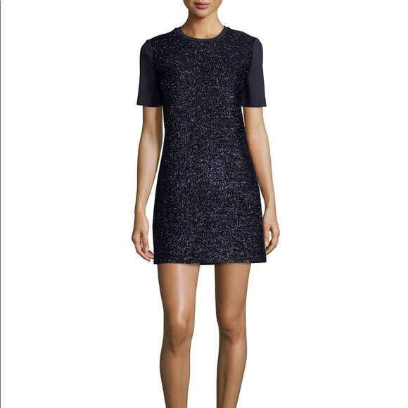 Tory Burch Short-Sleeve Tinsel Shift Dress - Picture 1 of 6